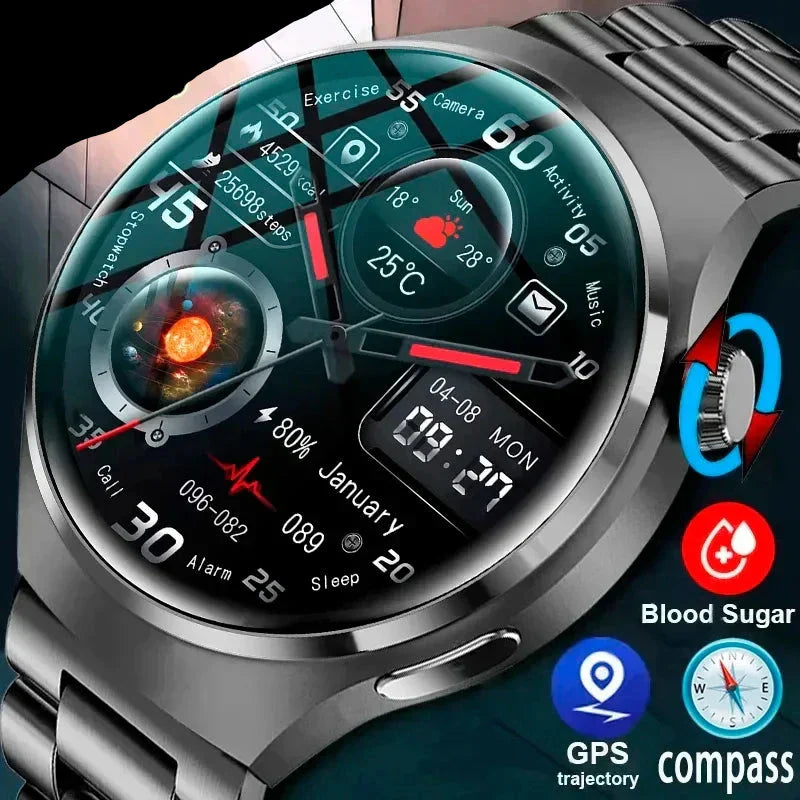 GPS Smart Watch Men 360 HD, IP68, Heart Rate, Bluetooth Call-1
